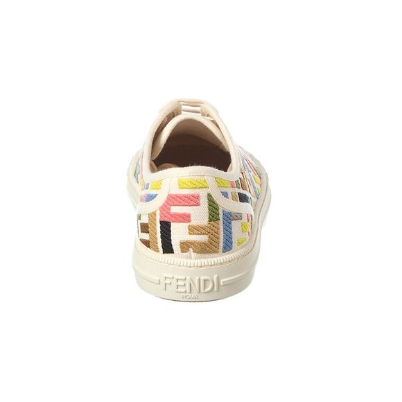 Fendi Domino Ff Canvas Sneaker, White - Picture 3 of 5